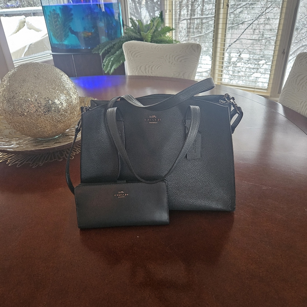 Coach shoulder bag and matching wallet